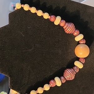 Wood bead necklace